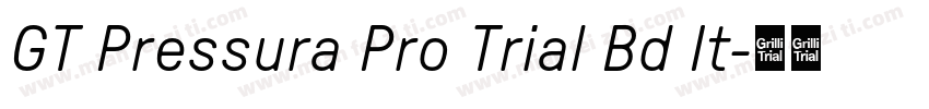 GT Pressura Pro Trial Bd It字体转换